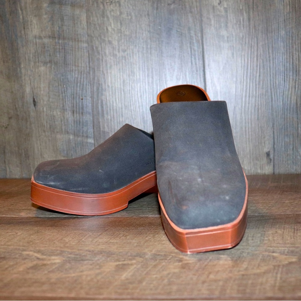 Chunky Block Heel Mules Square Toe Platform Casual Slip-on Slippers Sandals. 6.5